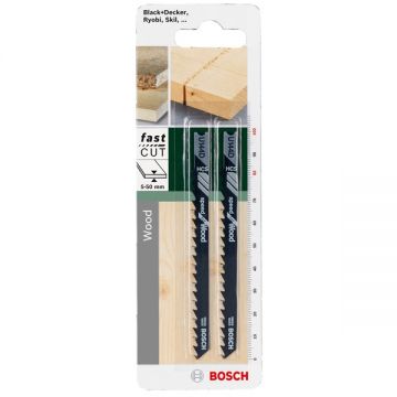 Bosch  U 144 D - Set panze fierastrau pendular tija universala (U) 100 mm lemn taiere dreapta grosiera 2 bucati