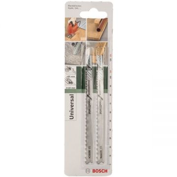 Bosch  U 345 XF - Set panze fierastrau pendular tija universala (U) 125 mm multimaterial taiere dreapta grosiera 2 bucati