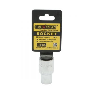 Cheie tubulara 10mm, patrat 1/2 Cr-V , Cod: DISUF51, Crownman