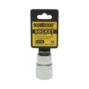 Cheie tubulara 19mm, patrat 1/2 Cr-V , Cod: DISUF52, Crownman