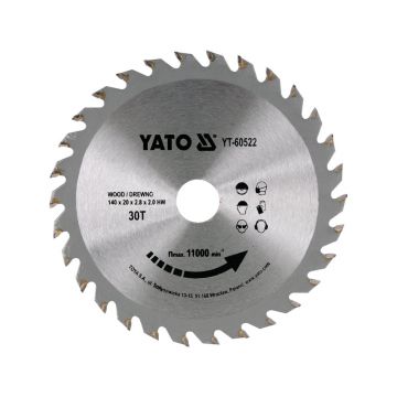 Disc circular pentru lemn 140x30T x 20 mm, taiere precisa