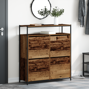 Gossi cabinet pantofi cu 4 sertare pliante lemn vechi 100x34x112 cm