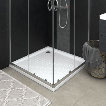 Gossi cadita de dus cu puncte, alb, 90x90x4 cm, abs