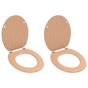 Gossi capace wc, 2 buc., mdf, model bambus