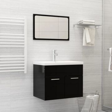 Gossi chiuveta incorporata cu robinet, alb, 61x39x18 cm, ceramica