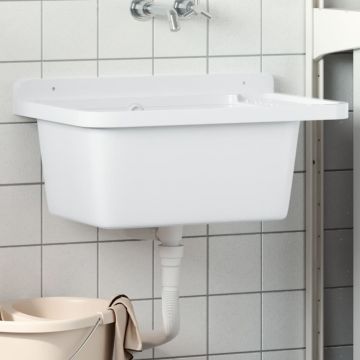 Gossi chiuveta utilitara cu montare pe perete alb 60x40x28 cm rasina