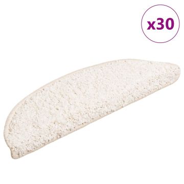 Gossi covorase scara 30 buc alb 56x17x3 cm