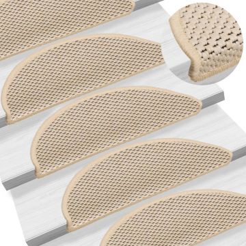 Gossi covorase scari autoadezive 15 buc berber 56x17x3cm aspect sisal