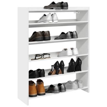 Gossi pantofar, alb, 80x25x100 cm, lemn prelucrat
