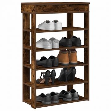 Gossi pantofar, stejar fumuriu, 60x30x98 cm, lemn prelucrat
