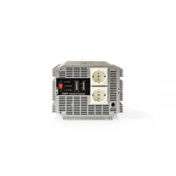 Invertor de tensiune Nedis 12 V DC - 230 V AC 2500 W 2x Schuko, NEDIS
