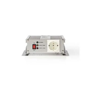 Invertor tensiune cu unda sinusoidala modificata Nedis, 24V DC - 230V AC, 600W, 1x Schuko