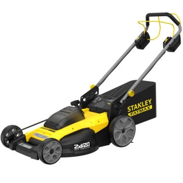 Masina electrica de tuns gazon Stanley Fatmax V20 SFMCMWS251M , cu 2 acumulatori Li-Ion 18 V/4.0 Ah, autopropulsata, 51 cm