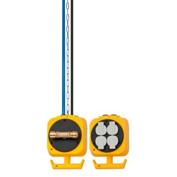 Pendul distribuitor Brennenstuhl 1151160100, 5 m, 4 prize, 2 cuple aer comprimat