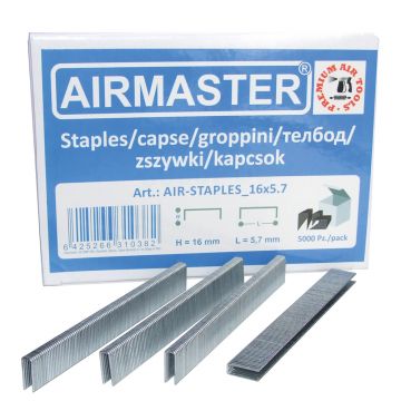 Capse AIR-STAPLES_16x5.7 Airmaster, 16x5.7 mm, 5000buc