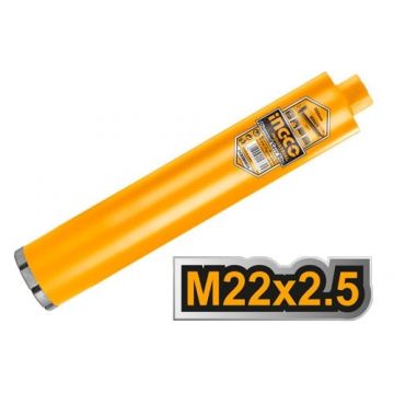 Carota diamantata segmentata 112x450mm, taiere umeda, prindere M22, INGCO DCB581128