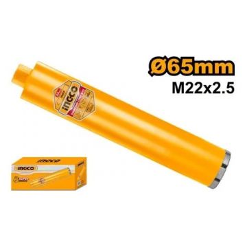 Carota Diamantată Segmentată 65x450mm M22 INGCO DCB580658 – Performanță Industrială pentru Găurire în Beton Armat