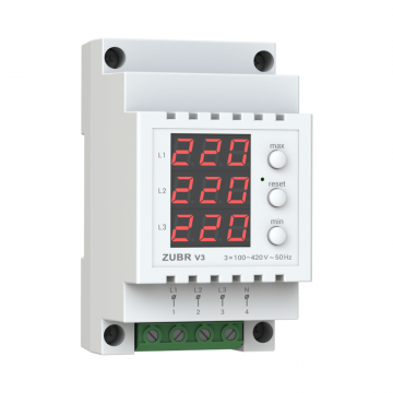 Indicator digital tensiune si curent trifazat ZUBR V3 TrueRMS