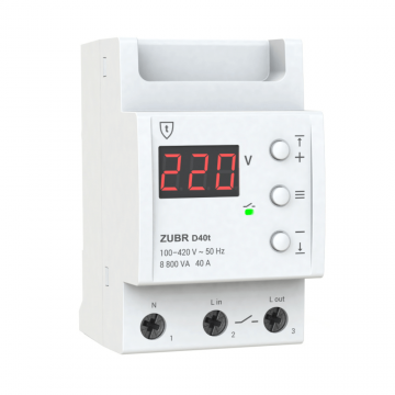 Modul protectie retea electrica ZUBR D40T 40A IP20 TrueRMS