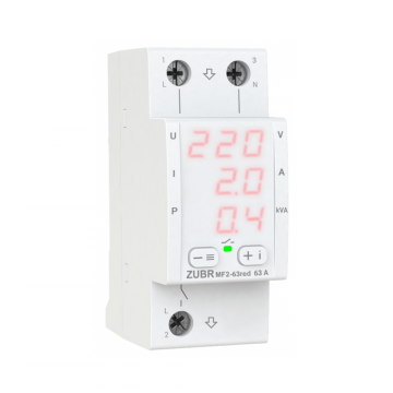 Modul protectie retea electrica ZUBR MF2-63 Red IP20 TrueRMS