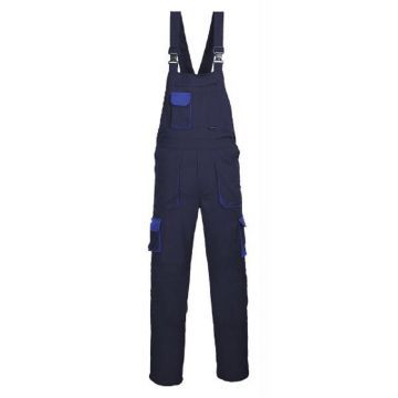Pantaloni Portwest cu pieptar Texo Contrast TX12NATXL, culoare navy, marime XL