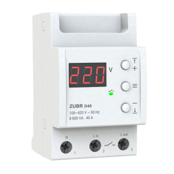 Releu de protectie la tensiune 40A 100-420V ZUBR D40 IP20