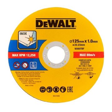 Set 25 discuri abrazive DeWalt DT20594, pentru debitat metal, 125 x 1.0 mm