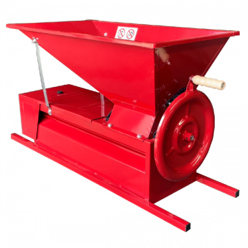 Zdrobitor struguri manual ZSM-100M cu desciorchinator si agitator, Cuva 50L, 1000 Kg/h