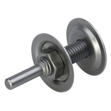 Ax prindere Wolfcraft 2116000, pentru discuri de slefuire si polisare cu diametrul interior de 10 mm, tija prindere 6 mm