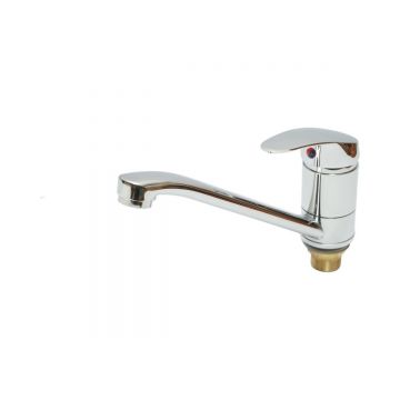 Baterie chiuveta bucatarie cu pipa mobila 22cm monocomanda, cartus ceramic, crom lucios, Cod: DISSY36