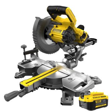 Fierastrau circular de masa Stanley Fatmax V20 SFMCS701M1, disc 190 mm, cu 1 acumulator 18V / 4.0 Ah, incarcator, valiza transport