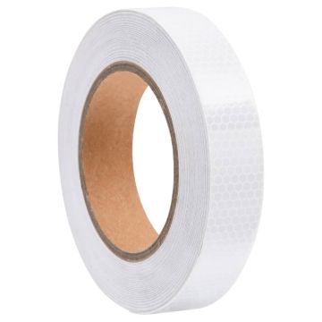 Gossi banda reflectorizanta, alb, 2,5 cm x 20 m, pvc