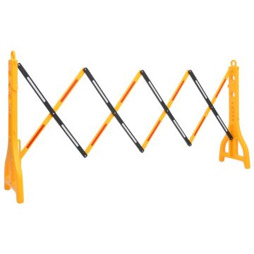 Gossi bariera de trafic pliabila, galben si negru, 250x38x96 cm