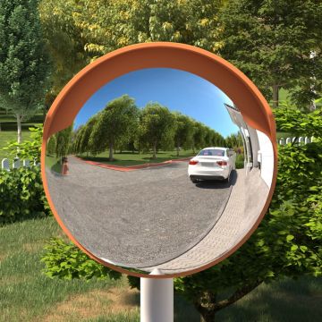 Gossi oglinda trafic convexa exterior, portocaliu Ø30 cm policarbonat