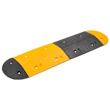 Gossi prag limitator de viteza galben si negru 129x32,5x4 cm cauciuc