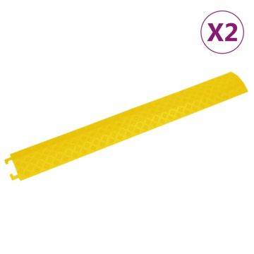 Gossi rampe de protectie pentru cabluri, 2 buc., galben, 98,5 cm