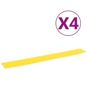 Gossi rampe de protectie pentru cabluri, 4 buc., galben, 98,5 cm