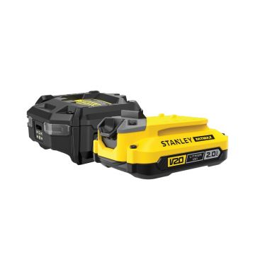 Kit starter Stanley Fatmax V20 SFMCB10D1, 1 acumulator 18V / 2.0 Ah, incarcator 1.25A