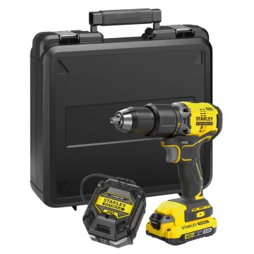 Masina de gaurit si insurubat cu percutie Stanley SFMCD715D1K, cu  acumulator 18 V/2 Ah,  60 Nm