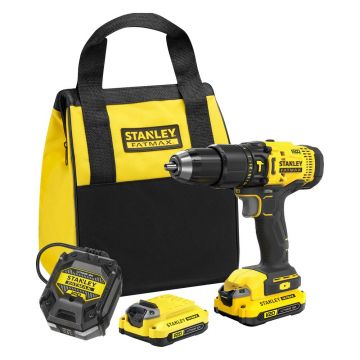Masina de gaurit si insurubat  Stanley Fatmax V20 SFMCD700C2S, 2 acumulatori 18 V/1.5 Ah, 50 Nm