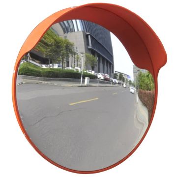 Oglinda de trafic convexa, portocaliu, 45 cm, plastic pc, de exterior