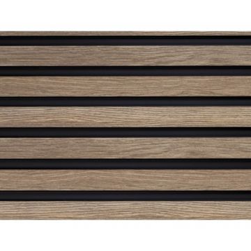 Panou decorativ riflat Mardom Decor Lamelli Medio - Culoare lamelli oak grey