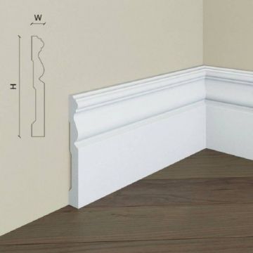 Plinta polimer rigid Elegance Decor S14, 12x1.6x200 cm - Dimensiune 12x200 cm