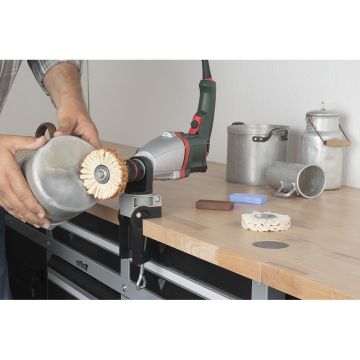 Set 2 paste de lustruit Wolfcraft 2134000, maro pentru prelustruire, albastru pentru lustruit