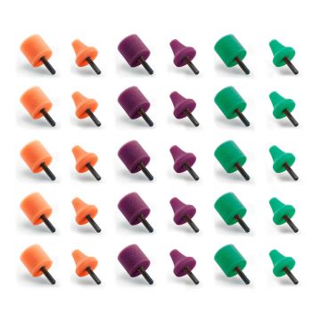 Set 30 bureti pentru lustruit Flex PP-Mix 35 HEX VE30, 533182, 3 culori, diametru 35 mm