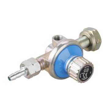 Supapă de reglare a presiunii 0-4 bar 1/4" x 3/8" mascul cu adaptor pentru conectorul de furtun de 9 mm (PB)