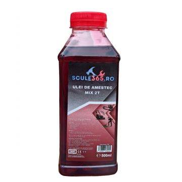Ulei Amestec 2T timpi ROSU, 500ml, ORIGINAL SCULE365 *produs in europa*