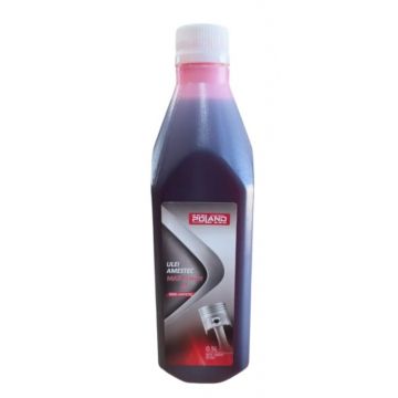 Ulei semisintetic 2T rosu, 500 ml, pentru motoare in 2 timpi, POLAND 171