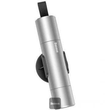 Accesoriu Urgenta 2in1 CRSFH-0S Ciocan Parbriz si Cutit pentru Curea Argintiu