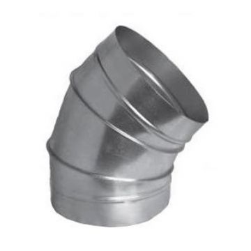 Piesa speciala, cot 45°,din segmente faltuite, diametru Ø125